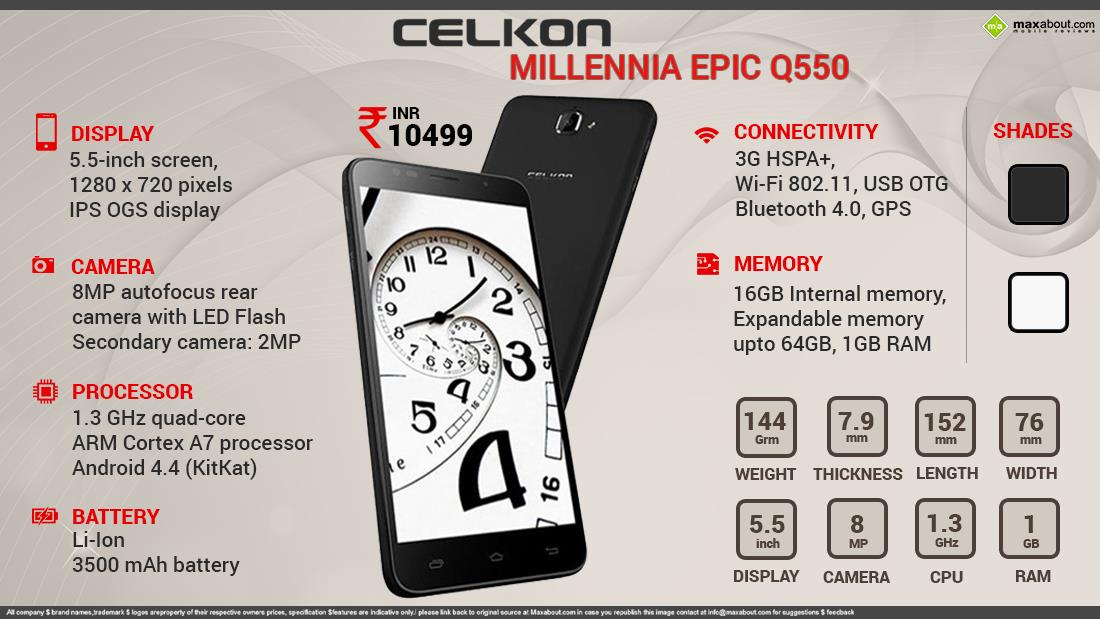 Celkon Millennia Epic Q550