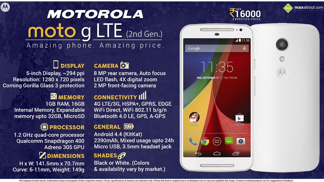 Motorola Moto G (Gen 2) LTE
