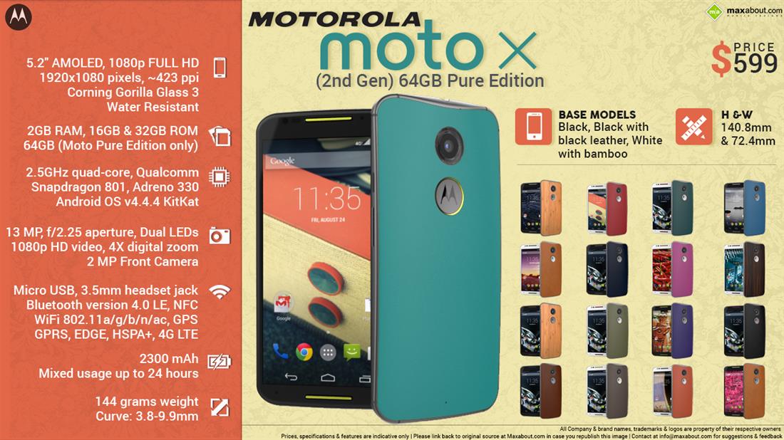 Motorola Moto X (2nd Gen) 64GB Pure Edition
