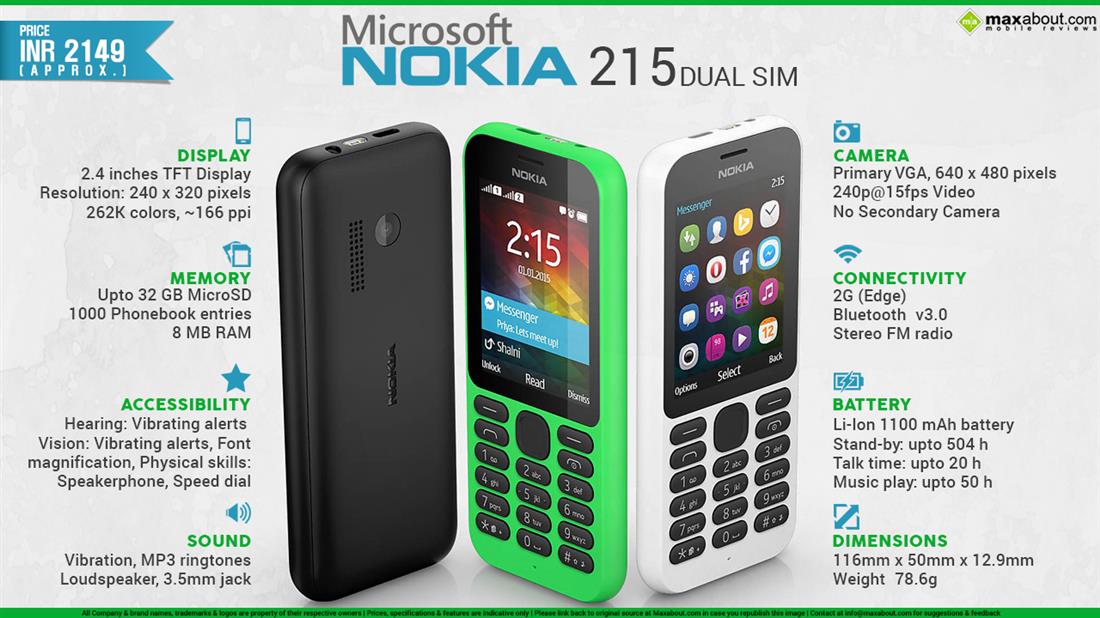 Microsoft Nokia 215 Dual SIM