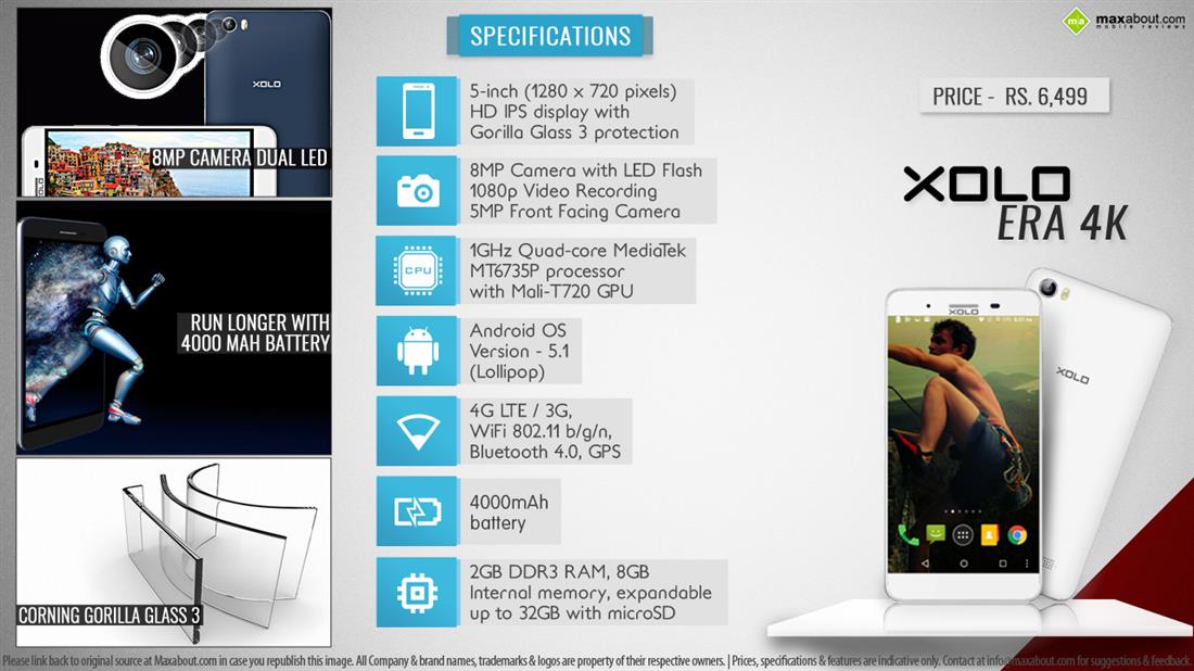 Xolo Era 4k Infographic