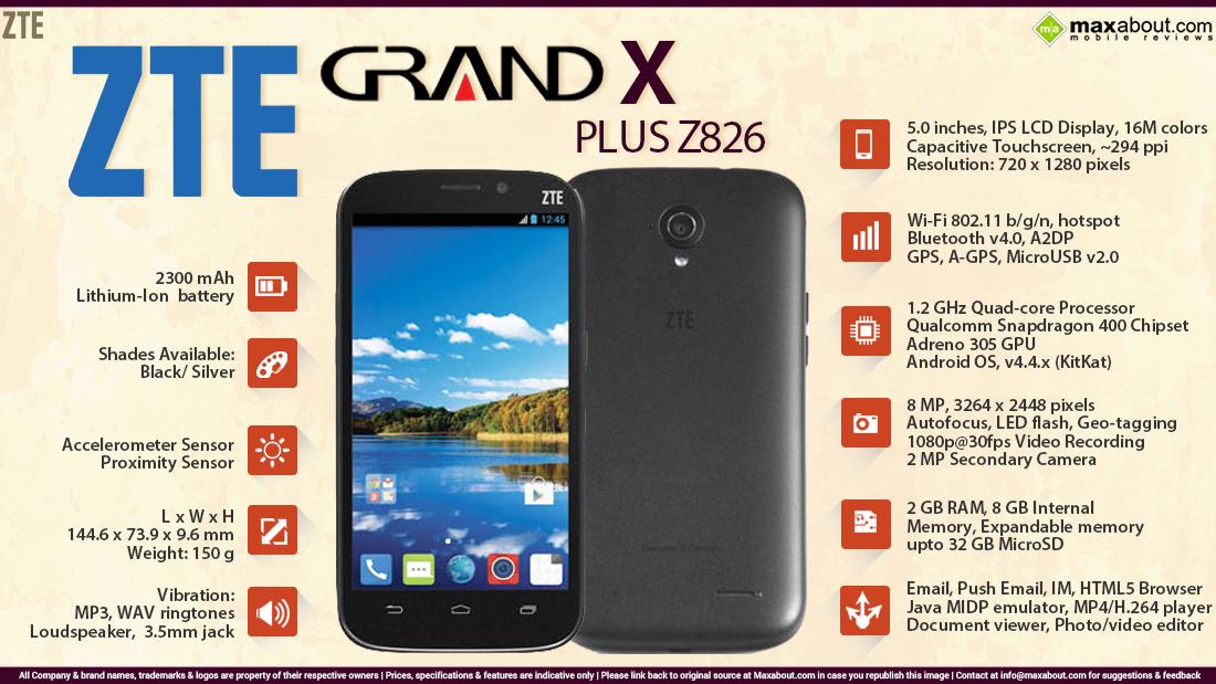 ZTE Grand X Plus Z826