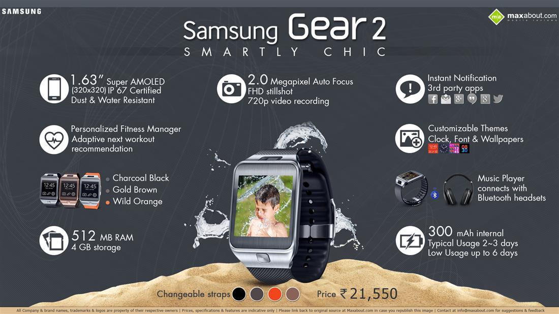 Samsung Gear 2 Infographic