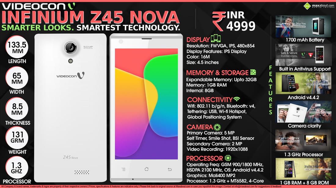 Videocon Infinium Z45 Nova