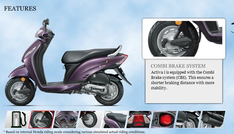 Combi brake honda activa #6