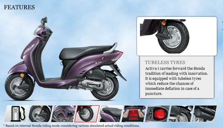 Tubeless tyres price for honda activa #1