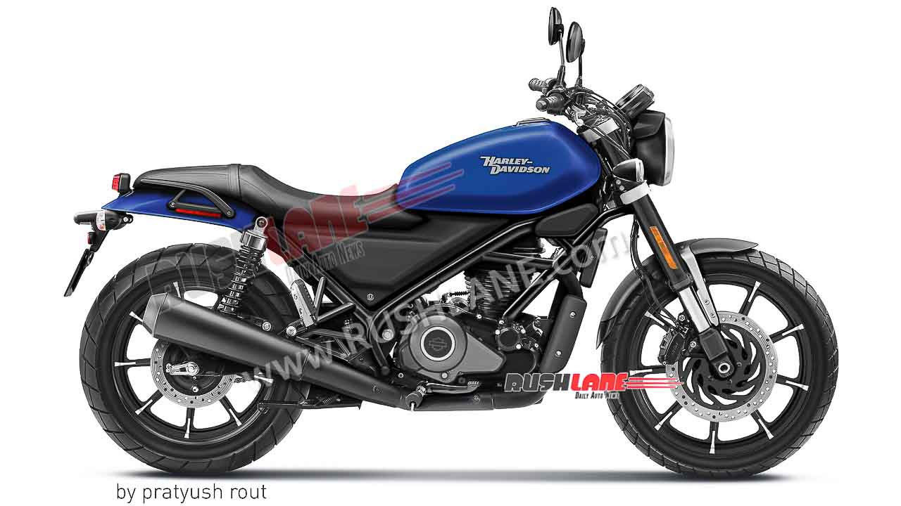 420cc Hero-Harley Cruiser Motorcycle Colour Options Rendered - front