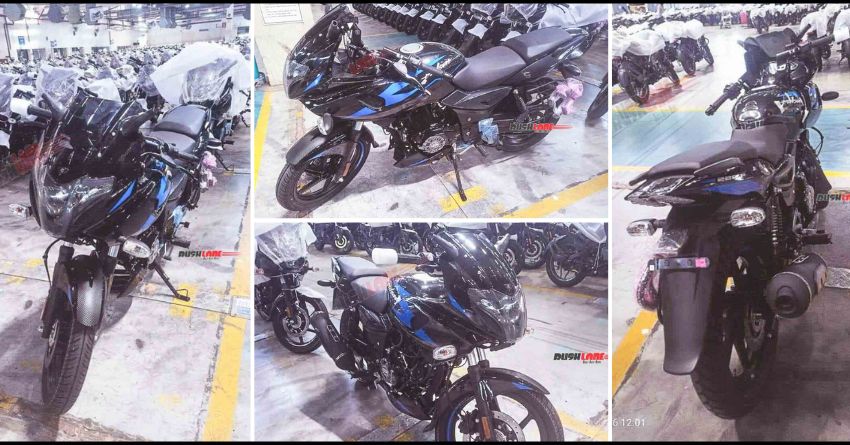 2023 Bajaj Pulsar 220F Spotted in Black With Blue Graphics - Live Photos