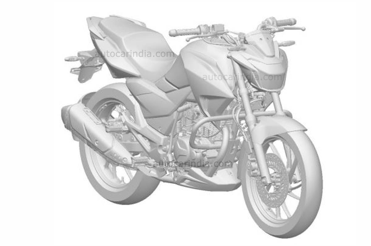 New 200cc Hero Bike Design Patent and Key Details Leaked! - macro