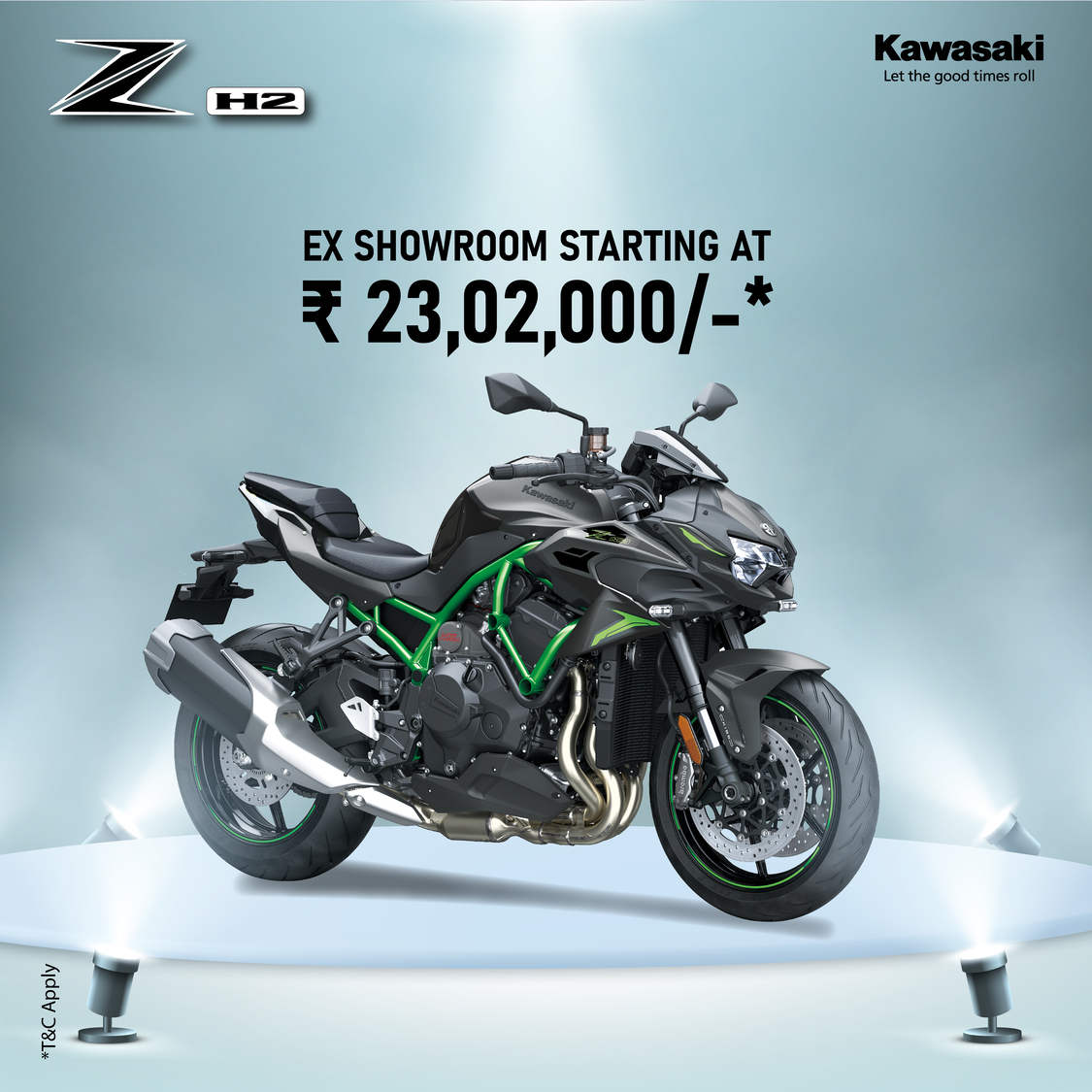 2023 Kawasaki Z H2 Supercharged Motorcycles Launched in India - left