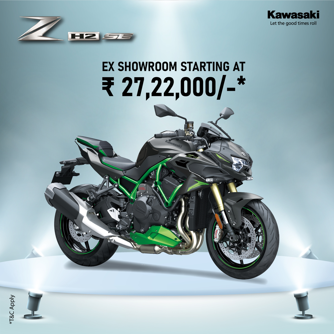 2023 Kawasaki Z H2 Supercharged Motorcycles Launched in India - portrait
