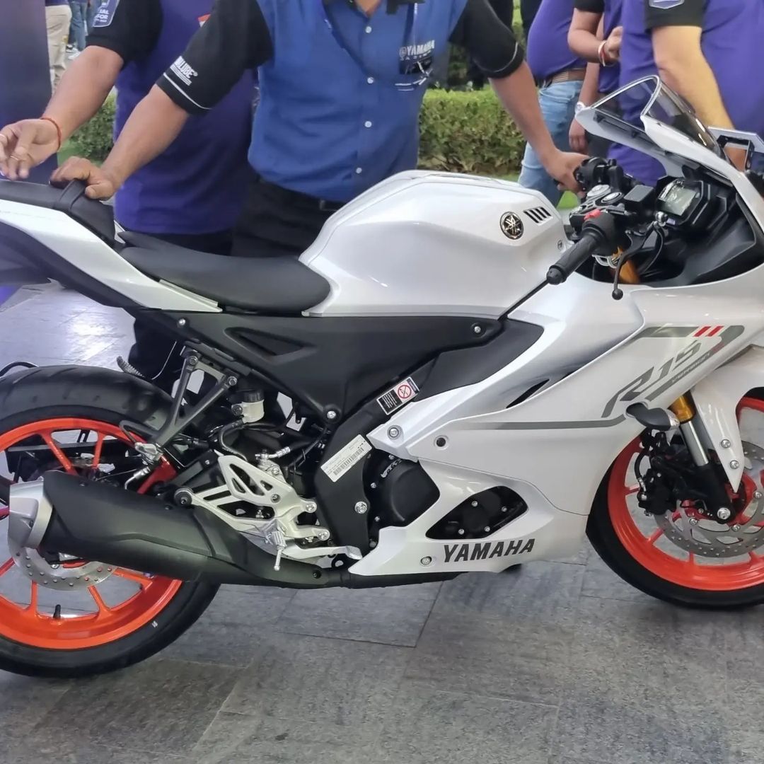 New Yamaha R3, MT-03, R7, MT-07, and White R15 V4 Showcased in India - shot