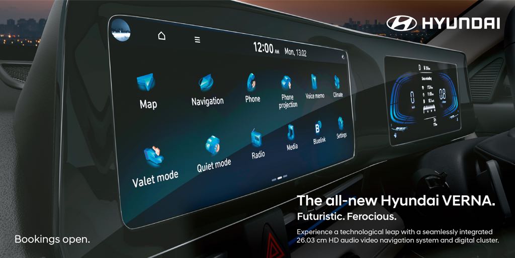 2023 Hyundai Verna Gets Mercedes-Like Dual-Screen Display! - bottom