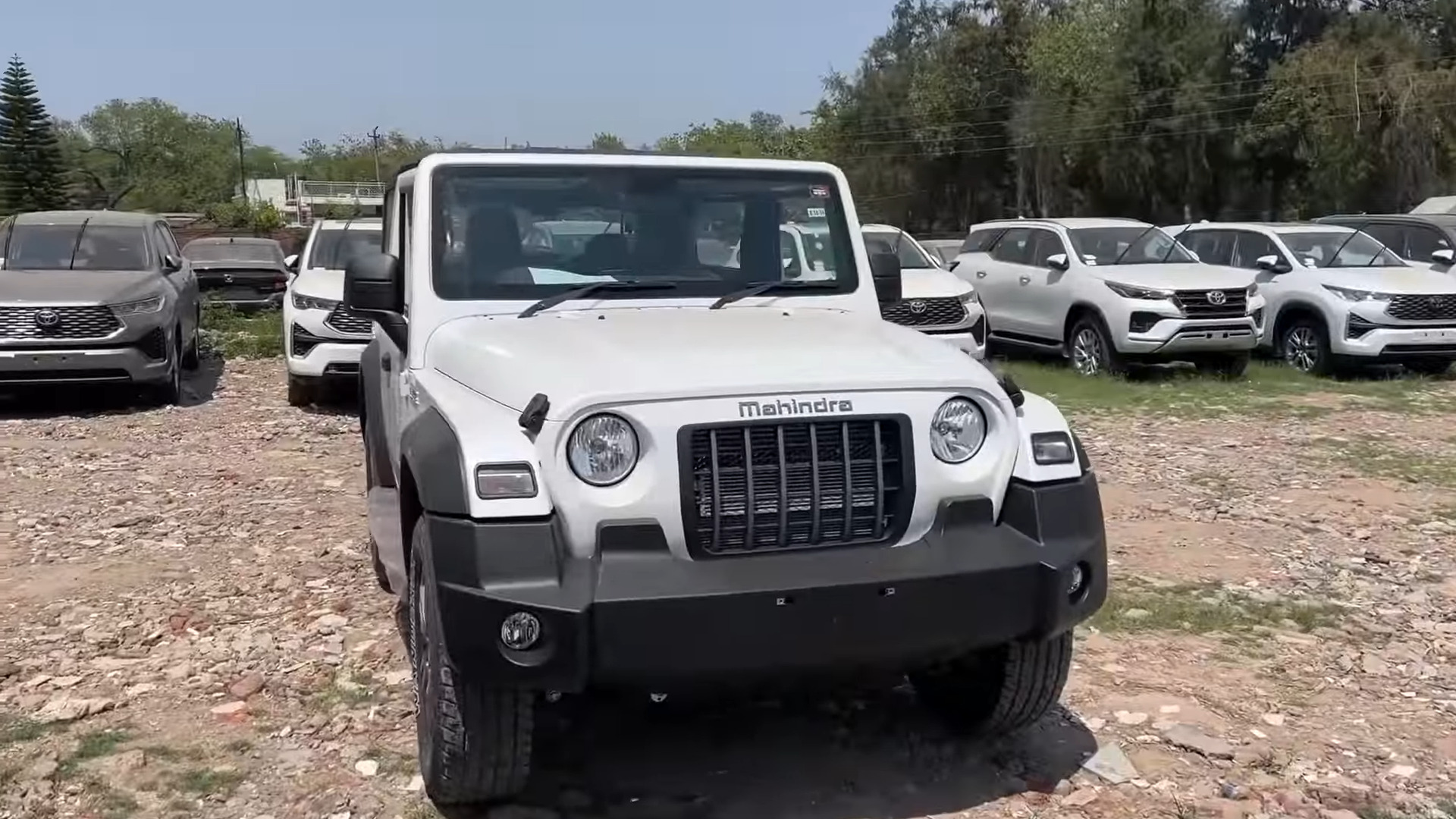 Everest White Mahindra Thar 4x4 Live Photos - Looks Fantastic! - shot