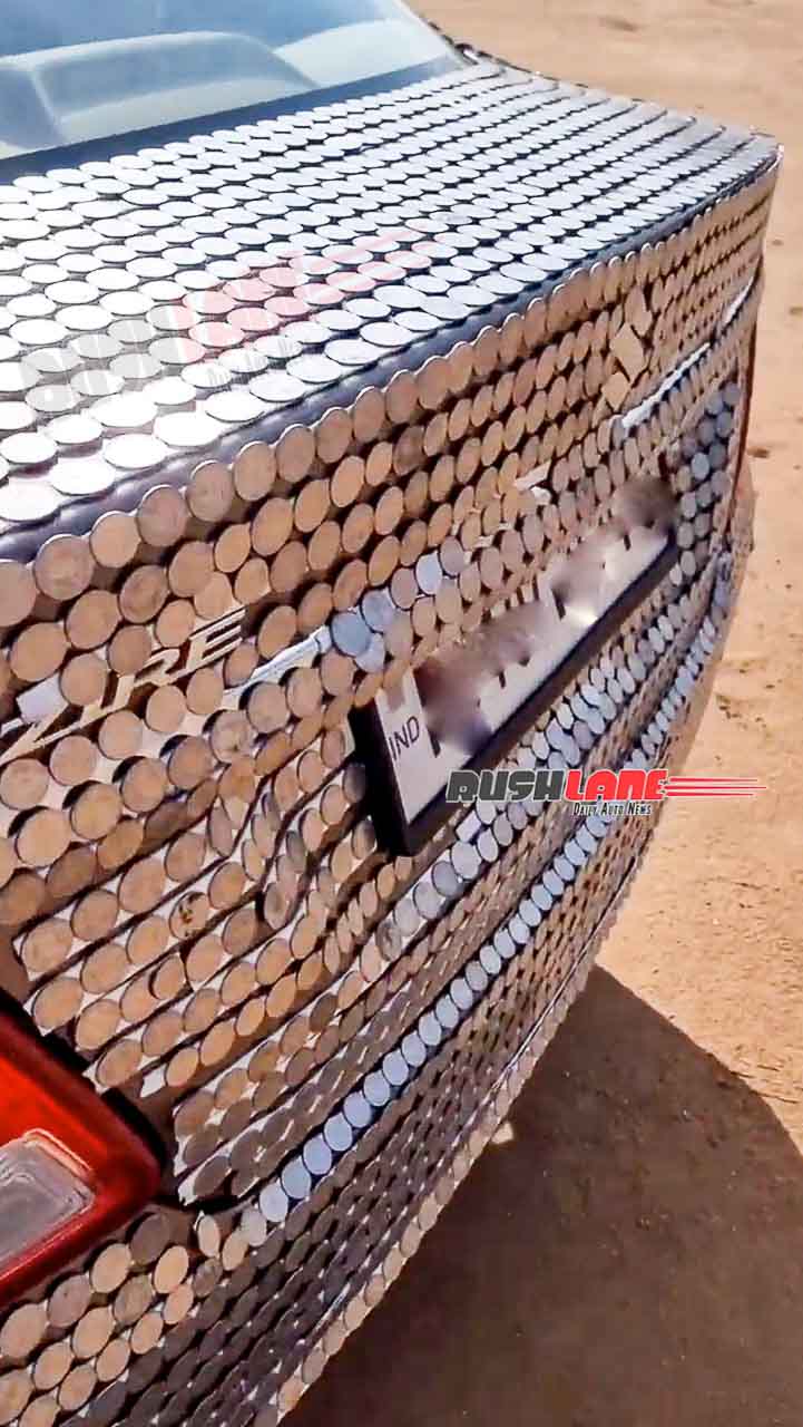 Maruti Suzuki DZire Owner Covers His Car With One Rupee Coins! - wide