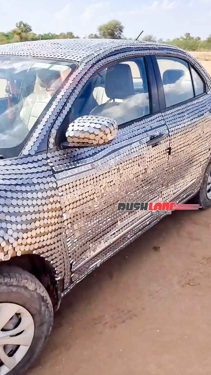 Maruti Suzuki DZire Owner Covers His Car With One Rupee Coins! - top