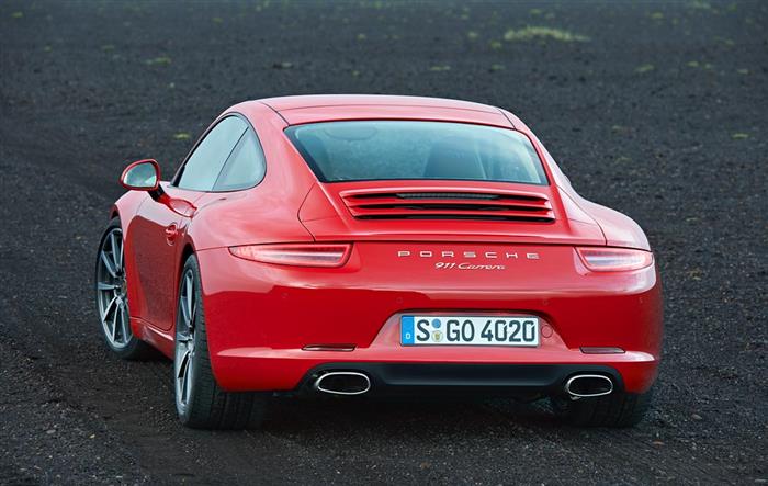 2012 Porsche 911 Red Rear View