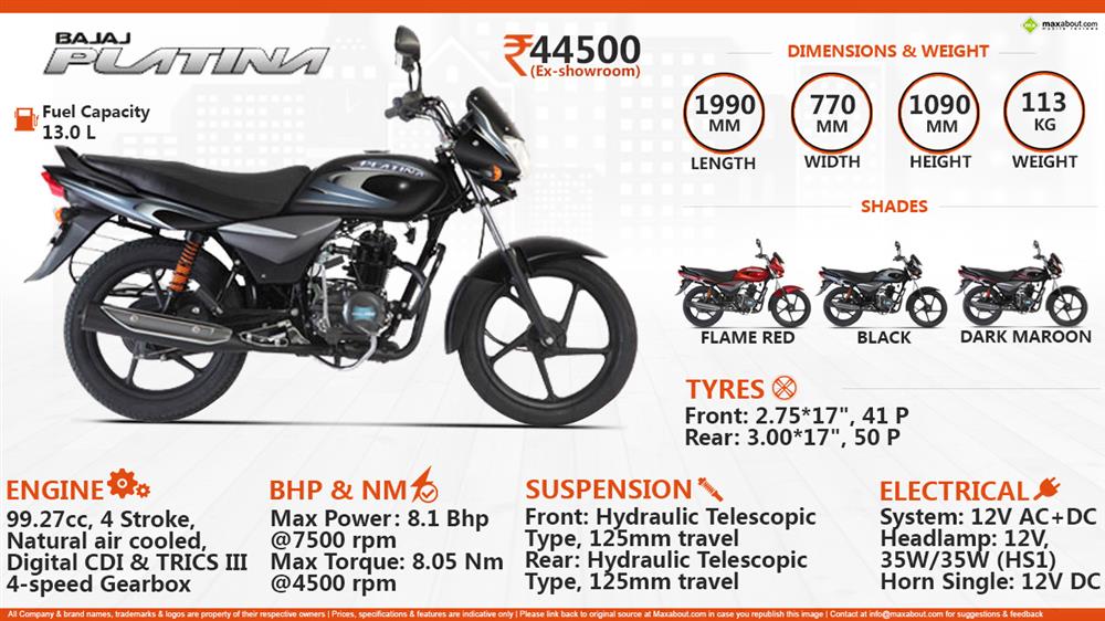 bajaj platina 100 price