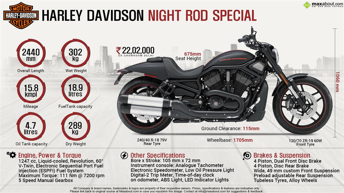 Harley v store rod specs