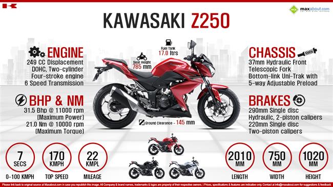 Quick Facts - Kawasaki Z250 infographic