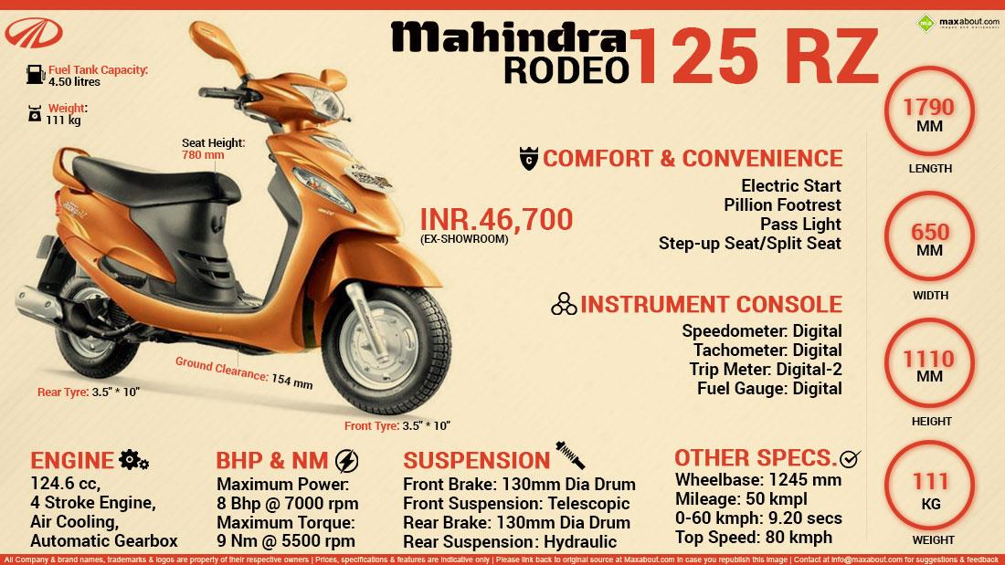 Mahindra discount rodeo scooty