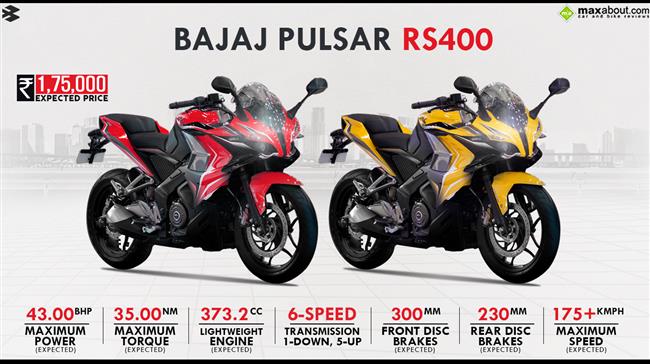 2024 Bajaj Pulsar RS400 Specifications and Expected Price in India