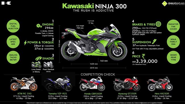 Kawasaki Ninja 300 infographic