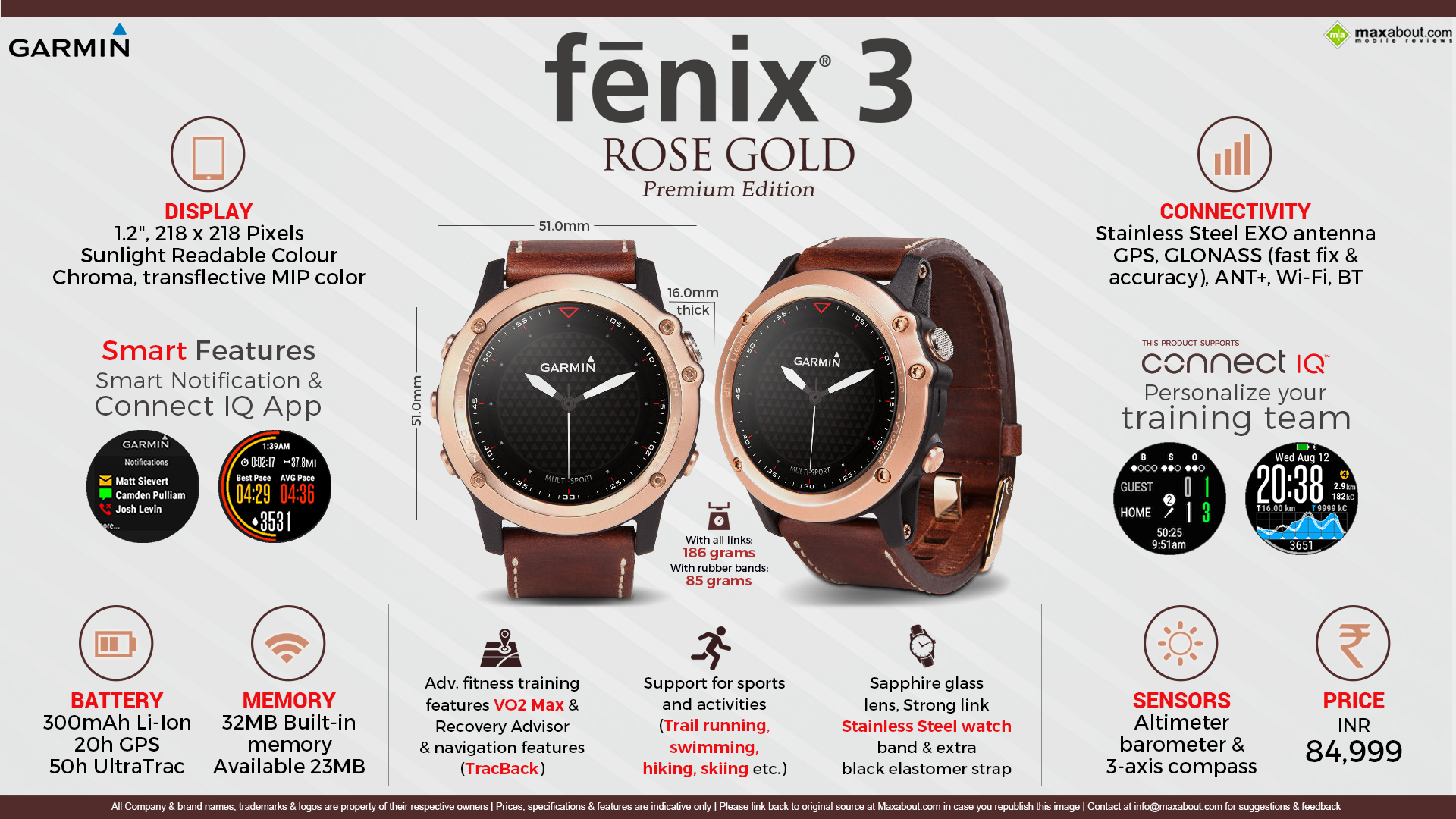 Garmin fenix best sale 3 gold rose