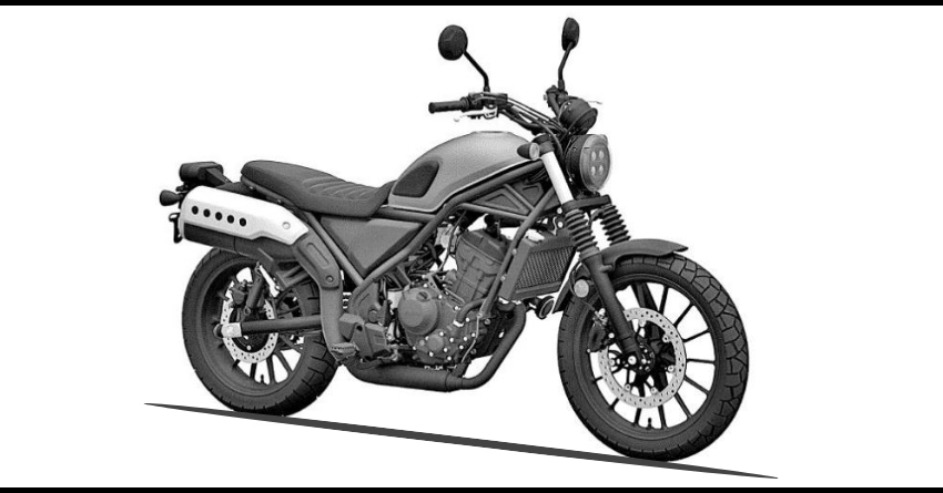 300cc Honda Scrambler Motorcycle Design Patented In India