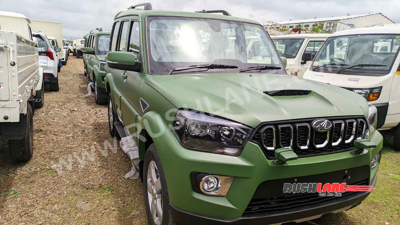 Mahindra Scorpio Classic Army Green Model Deliveries Commence - Live Photos - side