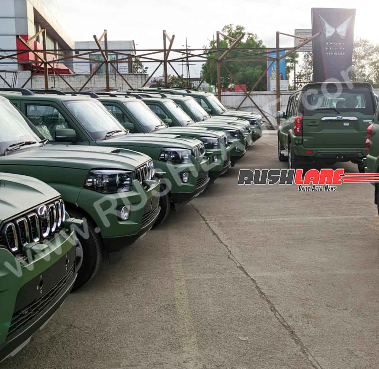 Mahindra Scorpio Classic Army Green Model Deliveries Commence - Live Photos - front