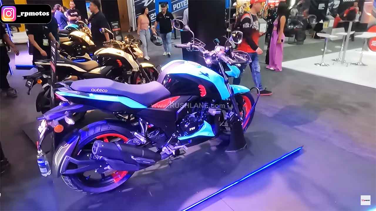 Miami Blue TVS Apache, Raider, and Ntorq Makes Official Debut - side
