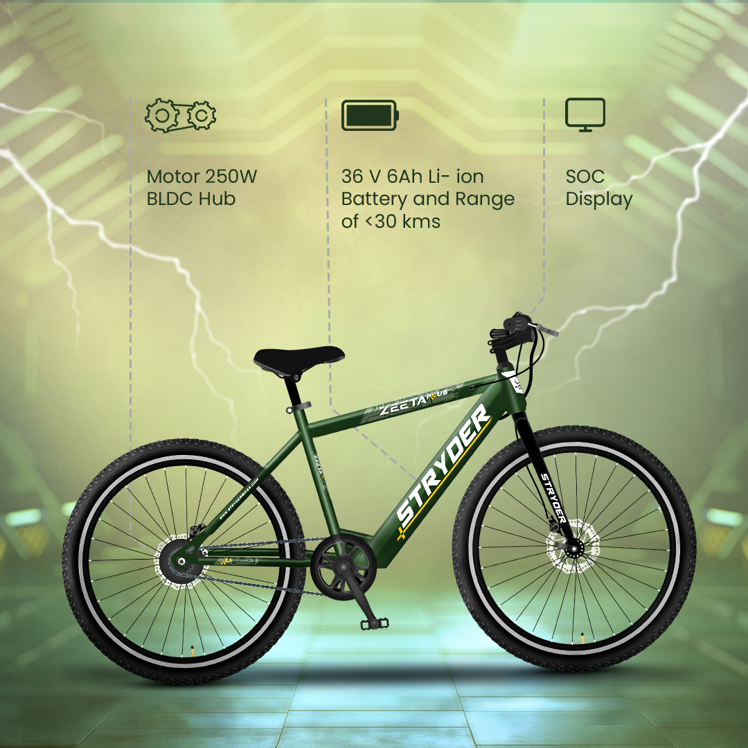 Tata's Stryder Zeeta+ E-Bike Launched in India at Rs 32,995 - wide