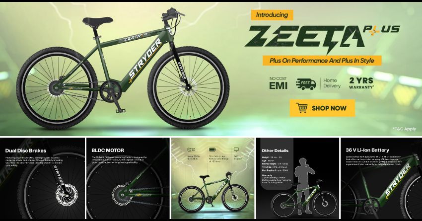 Tata's Stryder Zeeta+ E-Bike Launched in India at Rs 32,995