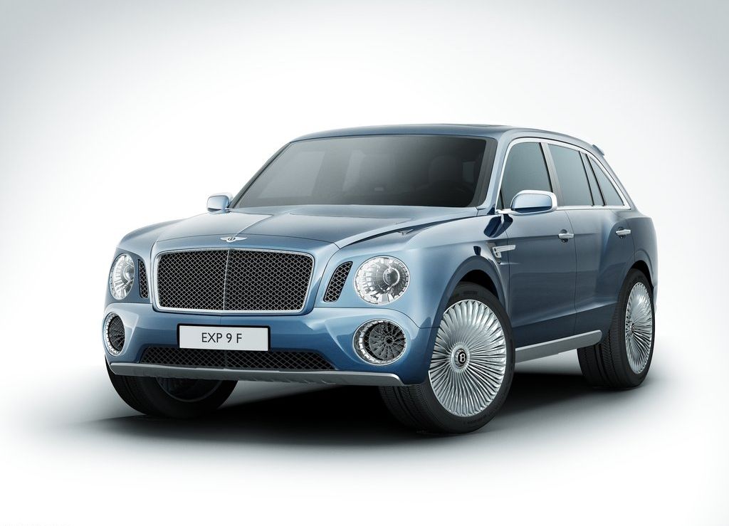 Bentley EXP 9F Crossover SUV Concept 3-Quarter Front 'Purple'