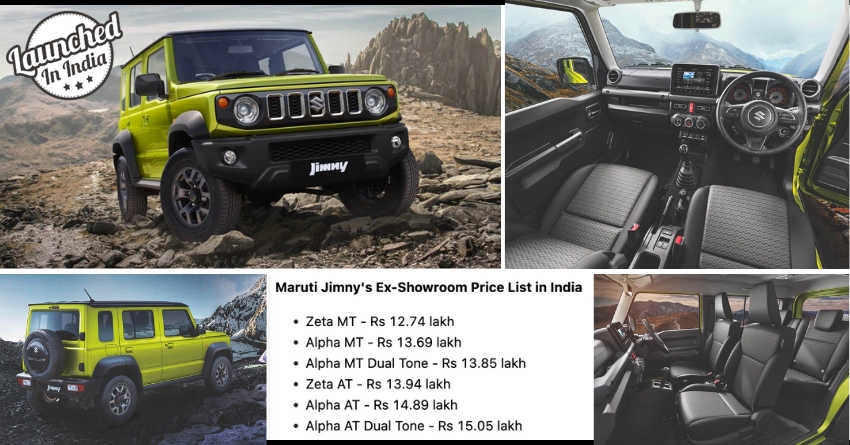 Maruti Suzuki Jimny Launched In India Full Price List Revealed