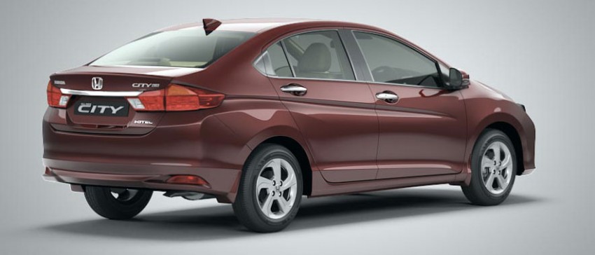 2014 New Honda City Rear 3-Quarter