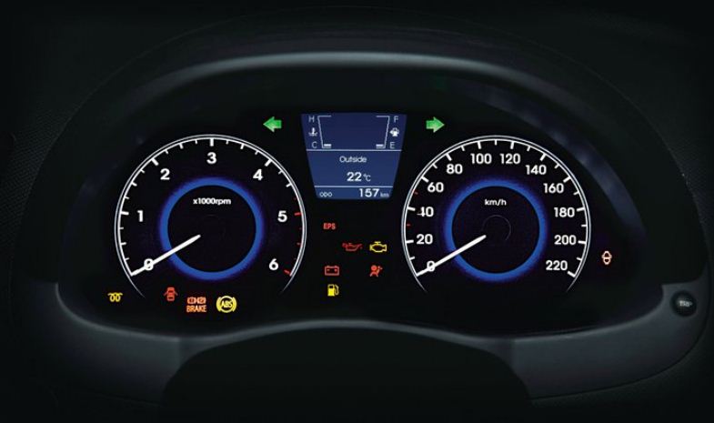 Hyundai 2011 New Verna Fluidic Instrument Cluster