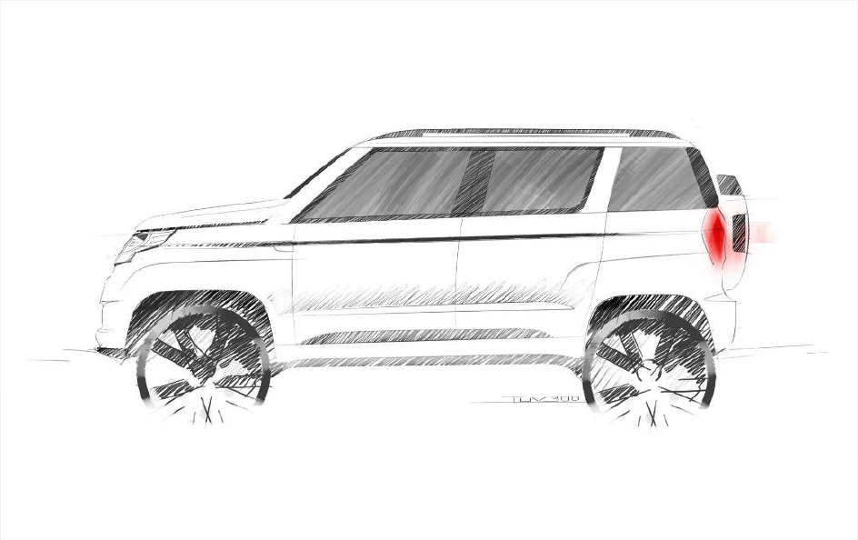 Mahindra TUV300 Sketch