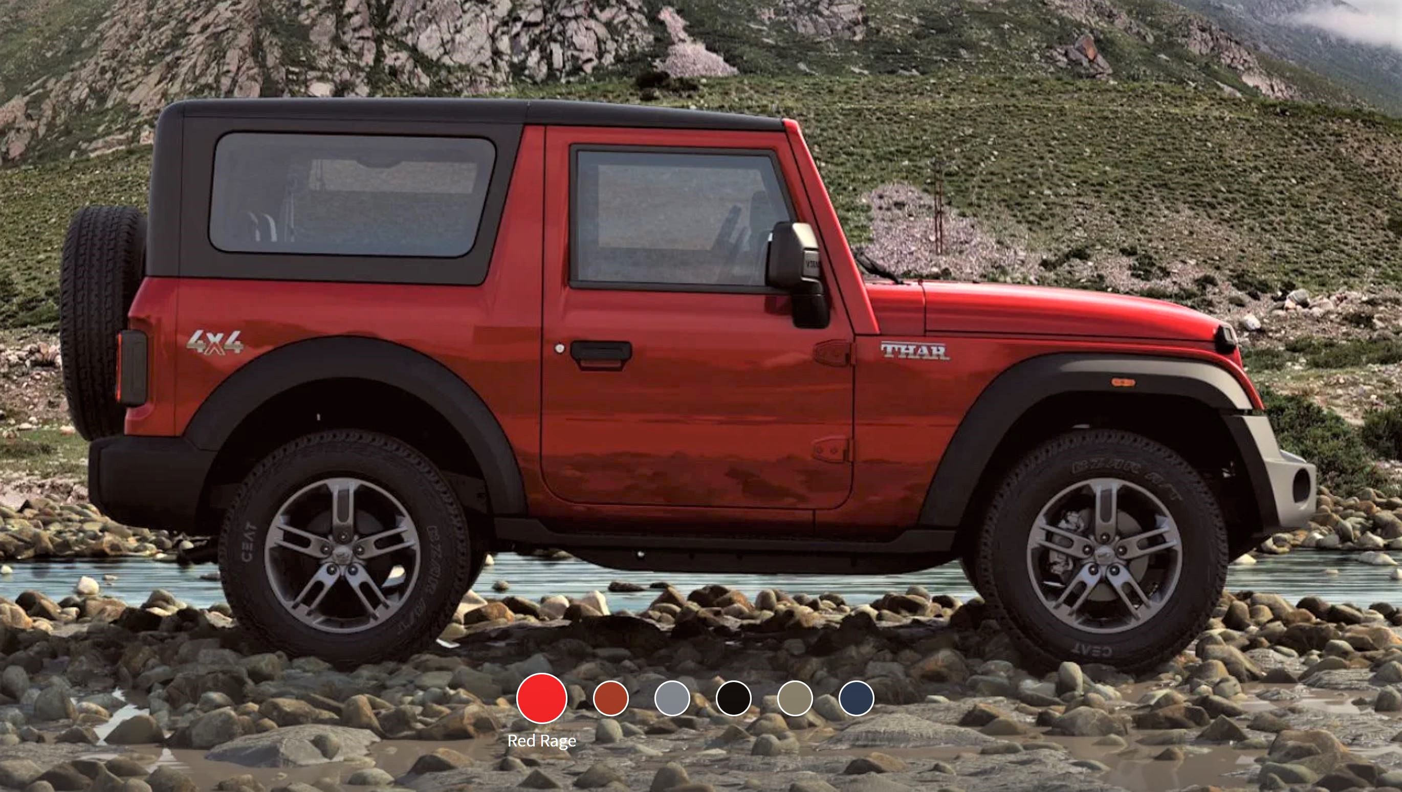 New Mahindra Thar Rage Red