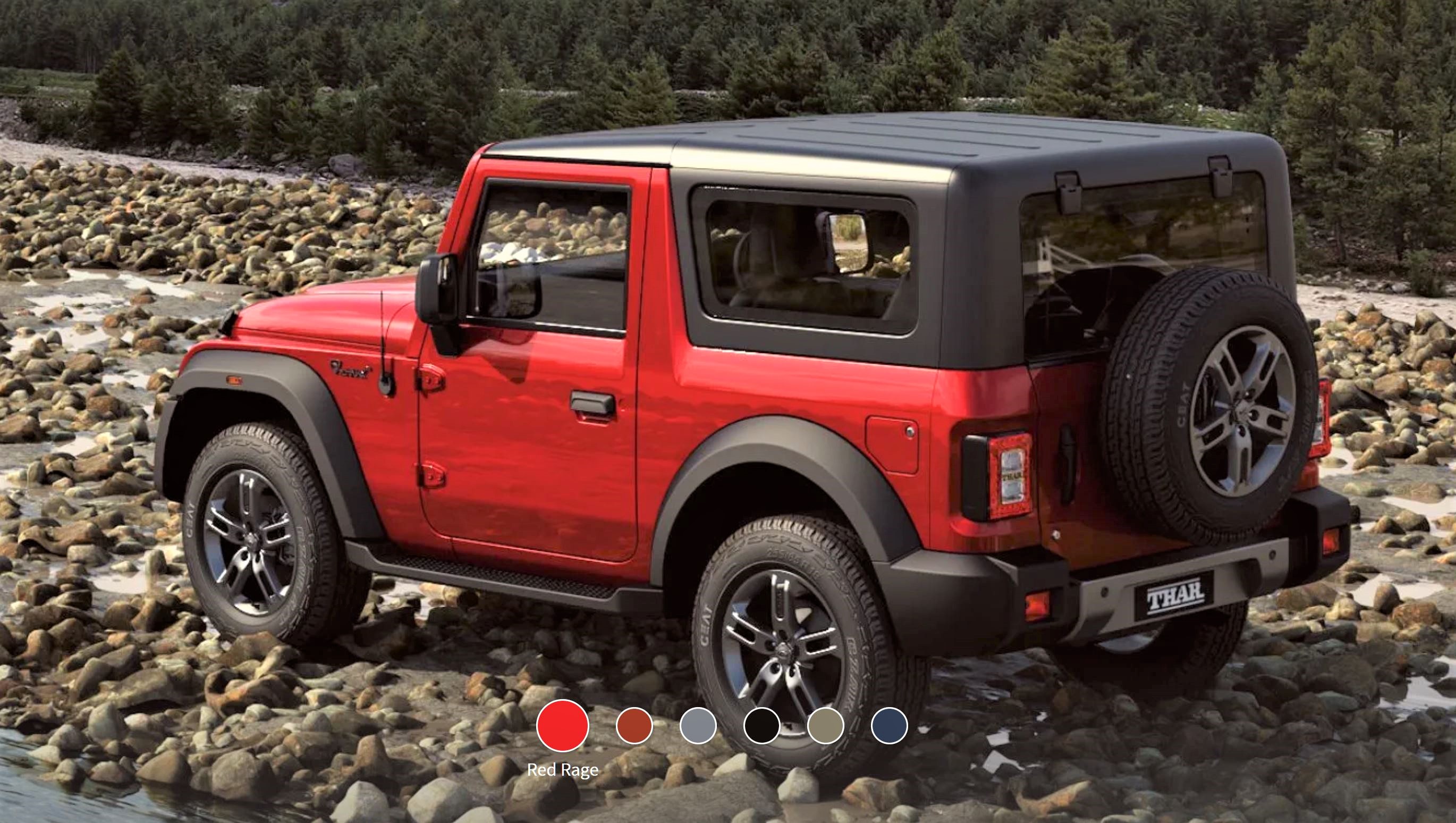 New Mahindra Thar Rage Red