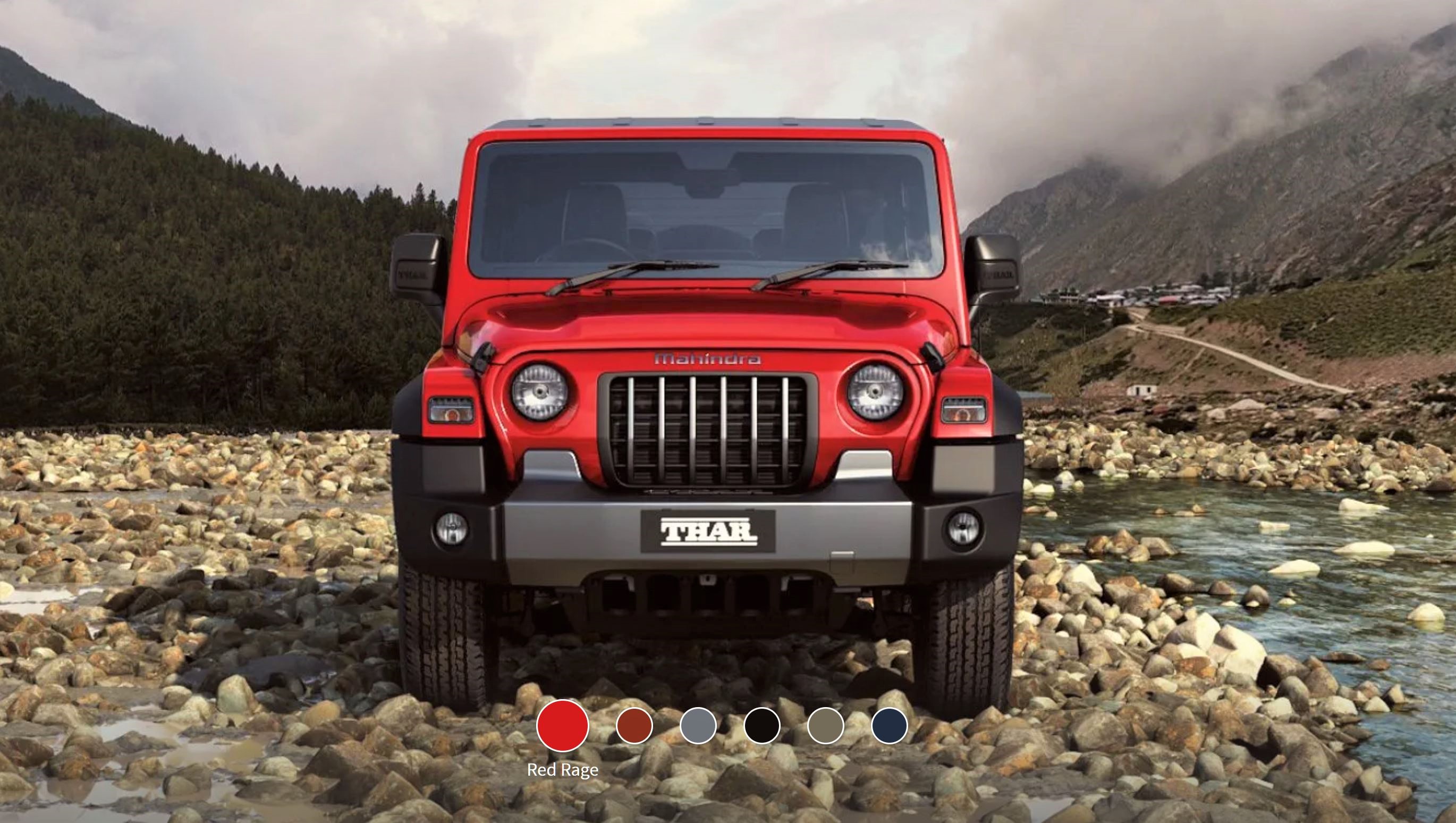 New Mahindra Thar Rage Red