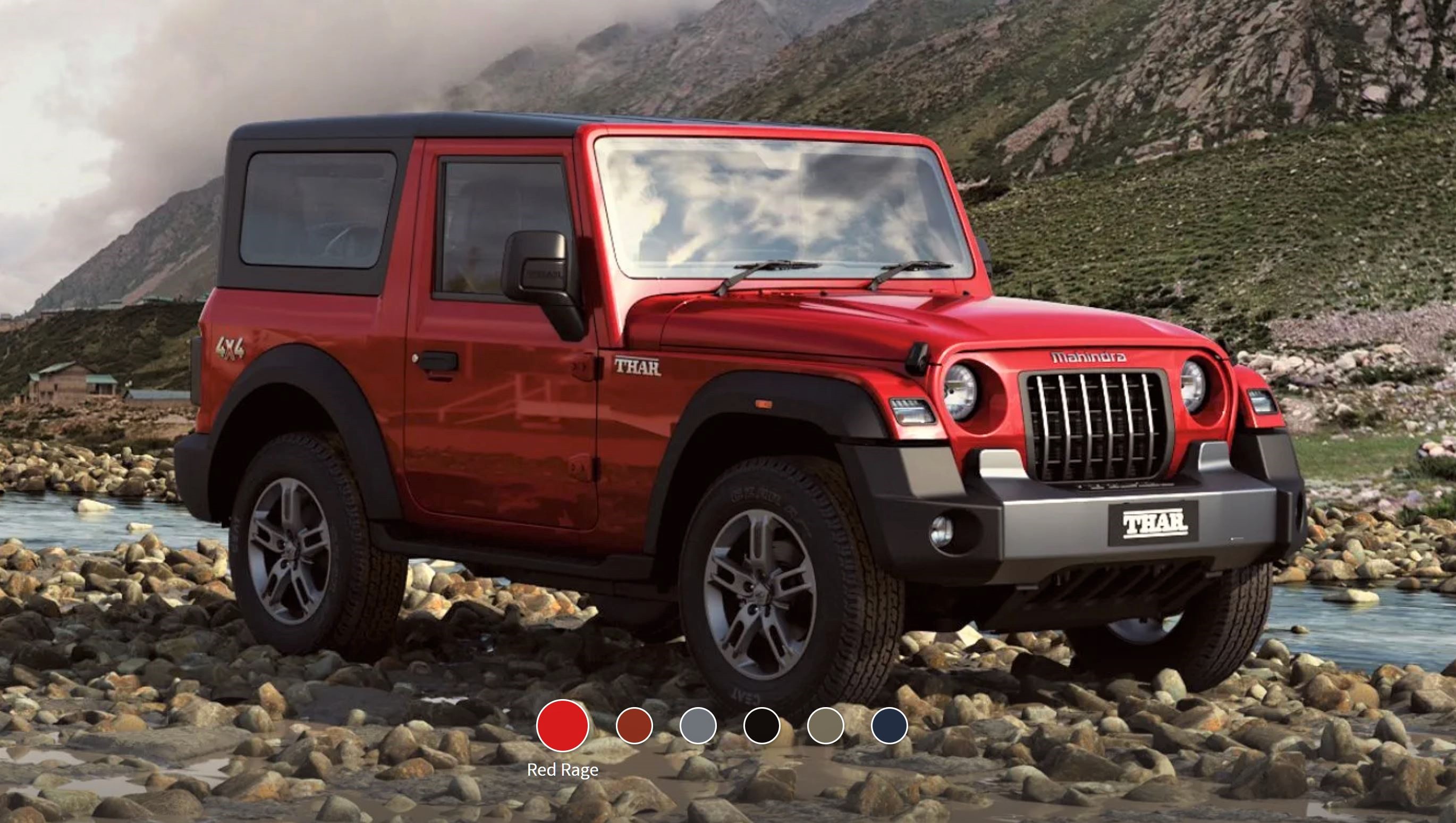 New Mahindra Thar Rage Red