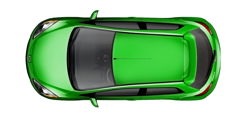 Зеленая машина на белом фоне