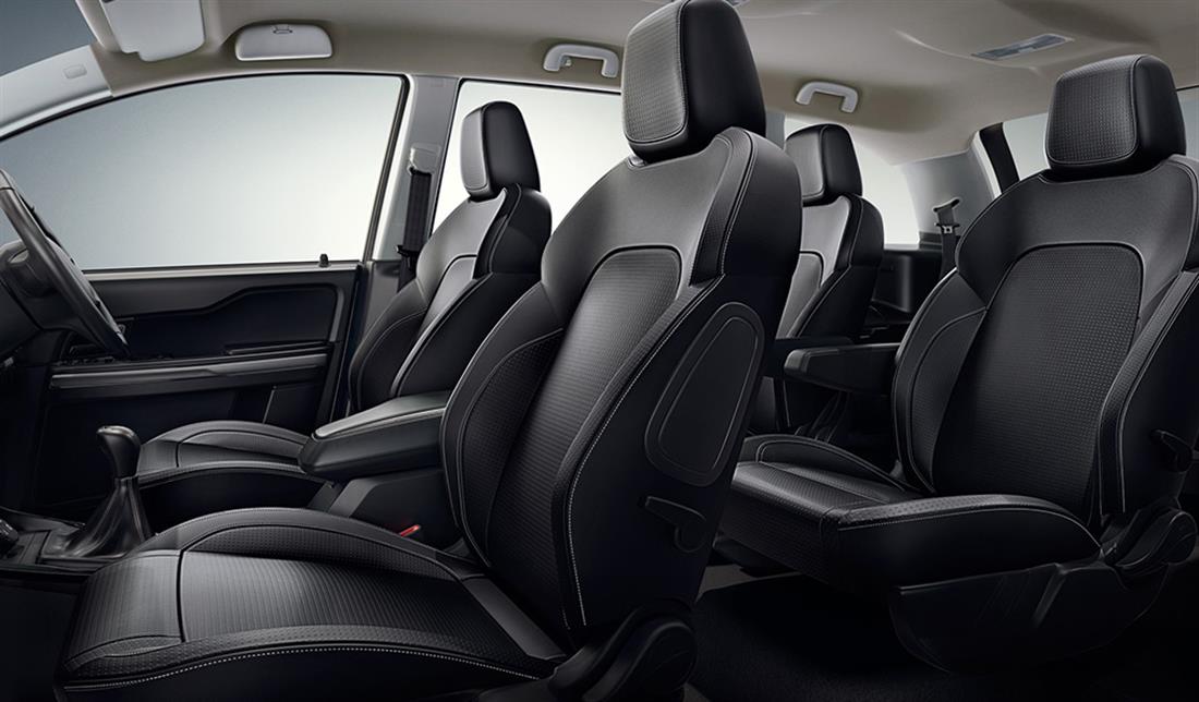 Tata Hexa - Showing tata-hexa-interior-premium-leather-seats.jpg.