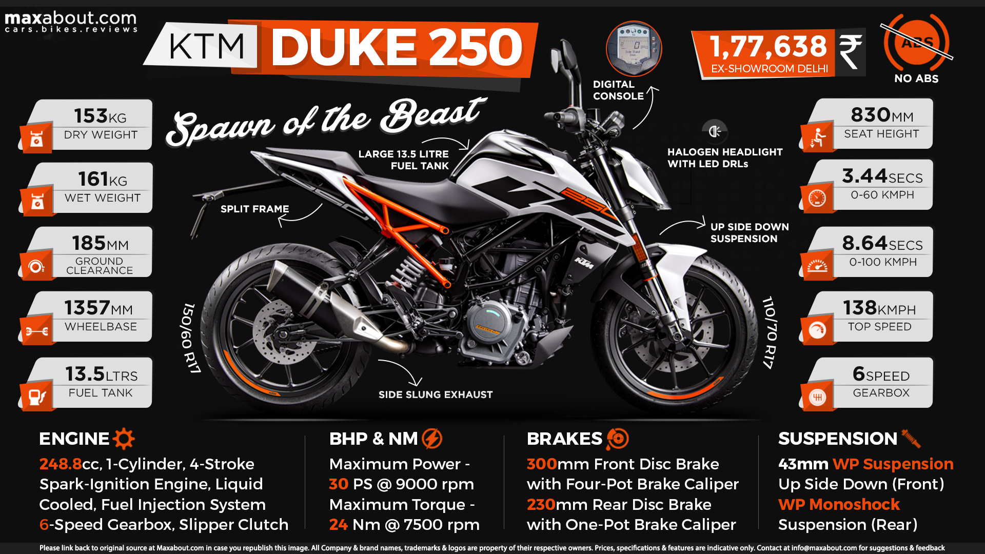 Duke 250 Engine Specs - Garigos