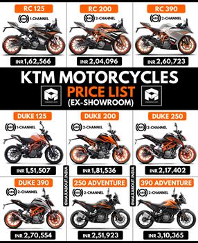 Latest KTM Motorcycles Ex-Showroom Price List (January 2021) image