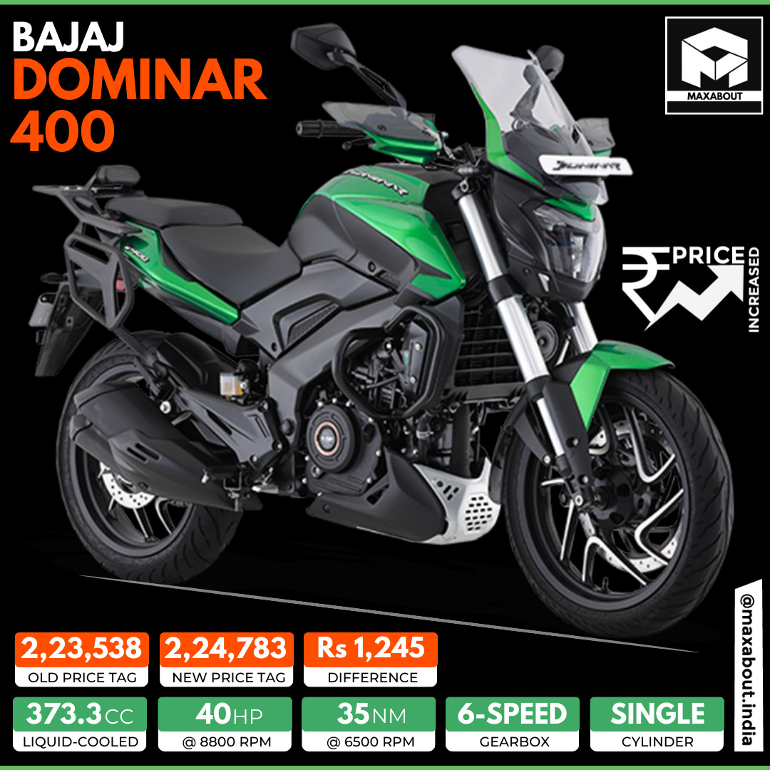 Bajaj Dominar 400 Price Increased Once Again!