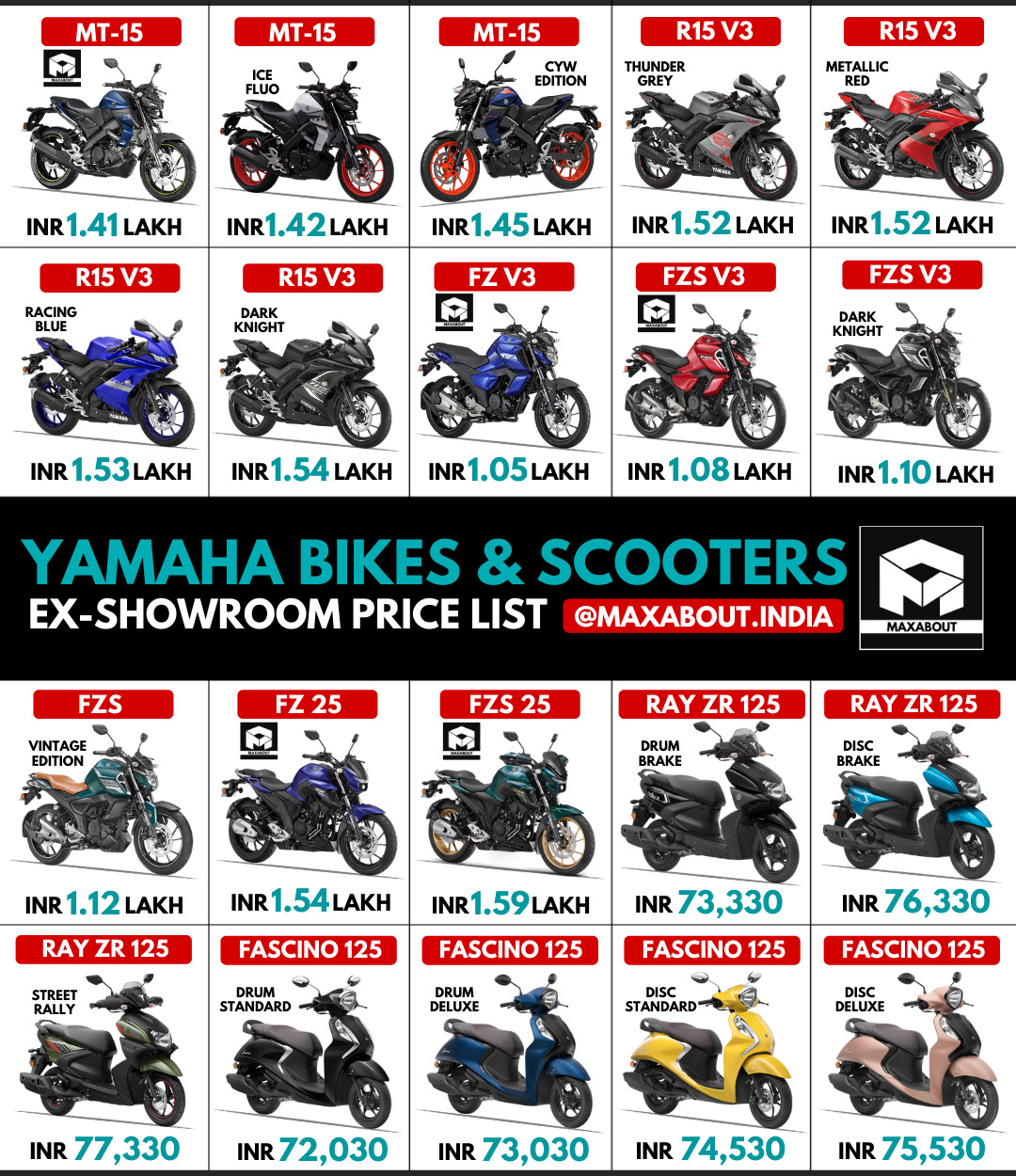 Yamaha Bikes Price List, Yamaha New Models 2023, Images | atelier-yuwa ...