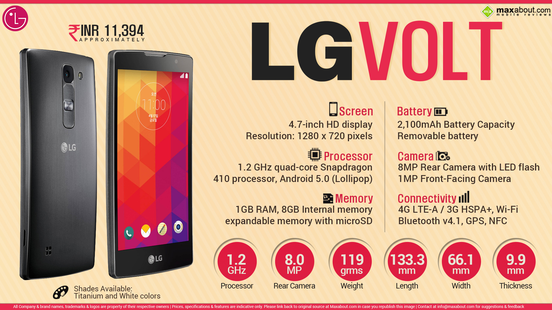 Quick Facts - LG Volt